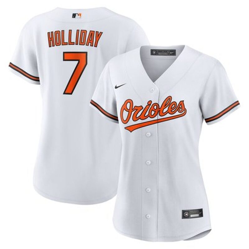 6863e407bea70_1 Women's Baltimore Orioles Jackson Holliday White Home Replica Player Jersey