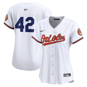 6863e40d9956a_1 Women's Baltimore Orioles White 2024 Jackie Robinson Day Home Limited Jersey