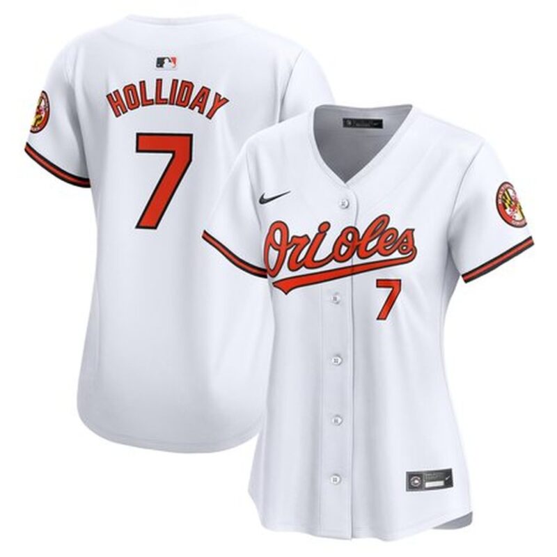 6863e410716df_1 Women's Baltimore Orioles Jackson Holliday White Home Limited Player Jersey
