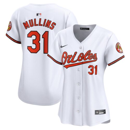 6863e4165faf5_1 Women's Baltimore Orioles Cedric Mullins White Home Limited Player Jersey