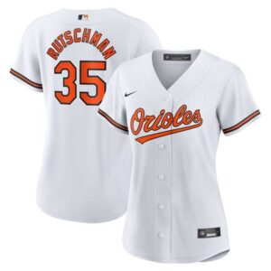 6863e419a35da_1 Women's Baltimore Orioles Adley Rutschman White Home Replica Player Jersey