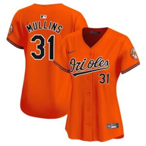 6863e428b1b66_1 Women's Baltimore Orioles Cedric Mullins Orange Home Limited Player Jersey