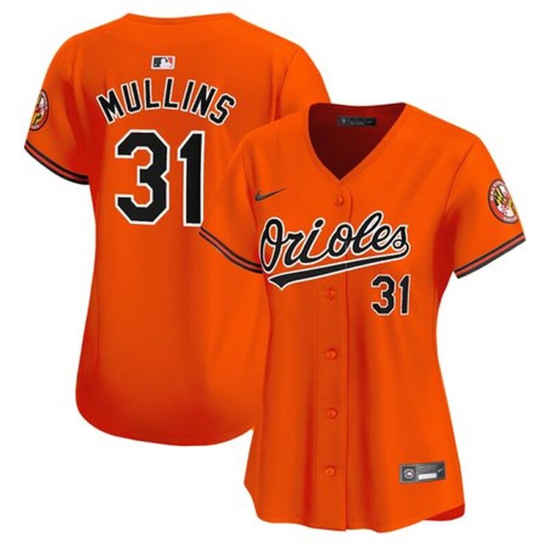 6863e428b1b66_1 Women's Baltimore Orioles Cedric Mullins Orange Home Limited Player Jersey