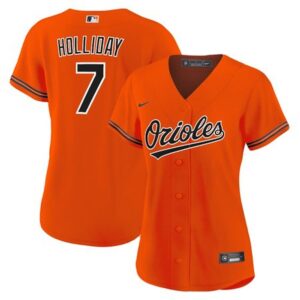6863e42b6f326_1 Women's Baltimore Orioles Jackson Holliday Orange Home Limited Player Jersey