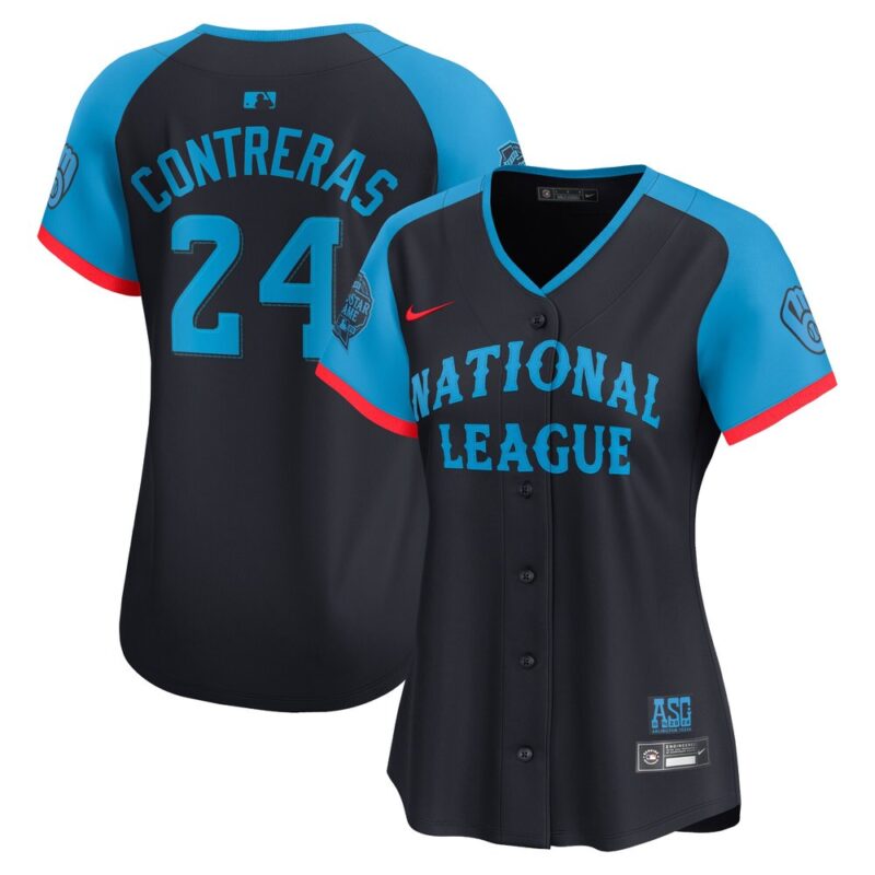 6863e45a4f4a3_1 Women's National League William Contreras Navy 2024 MLB All-Star Game Limited Player Jersey