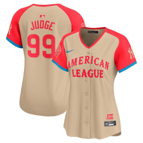 6863e47b47077_1 Women's American League #99 Aaron Judge Cream 2024 MLB All-Star Game Limited Player Jersey