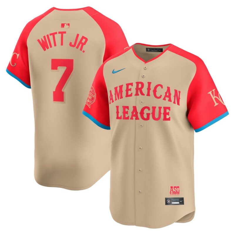 6863e484662d6_1 Men's American League Bobby Witt Jr. Cream 2024 MLB All-Star Game Limited Player Jersey