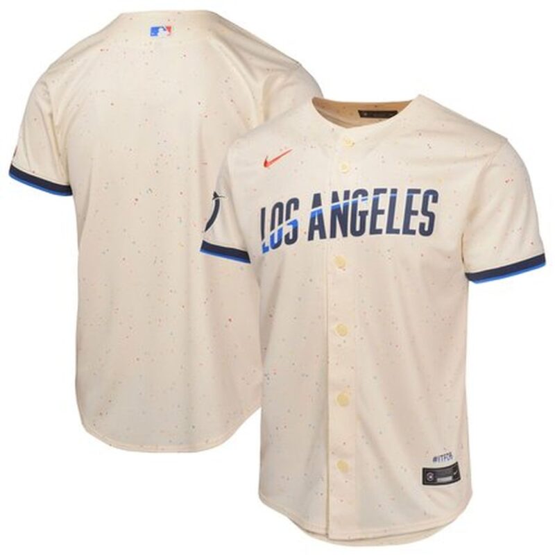6863e4cf57f3b_1 Youth Los Angeles Dodgers Cream 2024 City Connect Limited Jersey