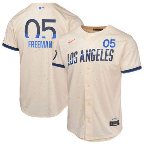 6863e4d26a79e_1 Youth Los Angeles Dodgers #05 Freddie Freeman Cream 2024 City Connect Limited Player Jersey