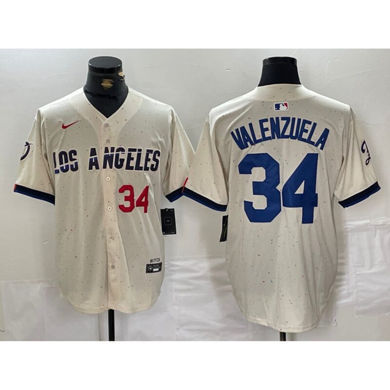 6863e4de79340_1 Men's Los Angeles Dodgers #34 Toro Valenzuela Cream Stitched Baseball Jersey
