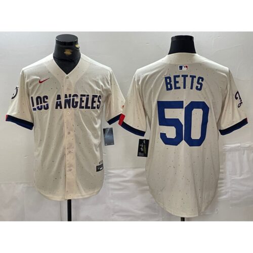 6863e4e6aa91b_1 Men's Los Angeles Dodgers #50 Mookie Betts Cream Stitched Baseball Jersey