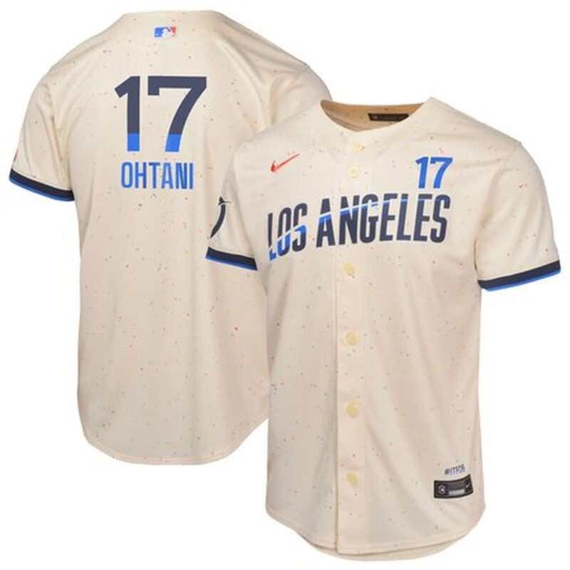6863e5596d81f_1 Youth Los Angeles Dodgers #17 Shohei Ohtani Cream 2024 City Connect Limited Player Jersey