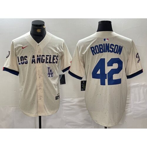 6863e57ba56f1_1 Men's Los Angeles Dodgers #42 Jackie Robinson Cream Stitched Baseball Jersey
