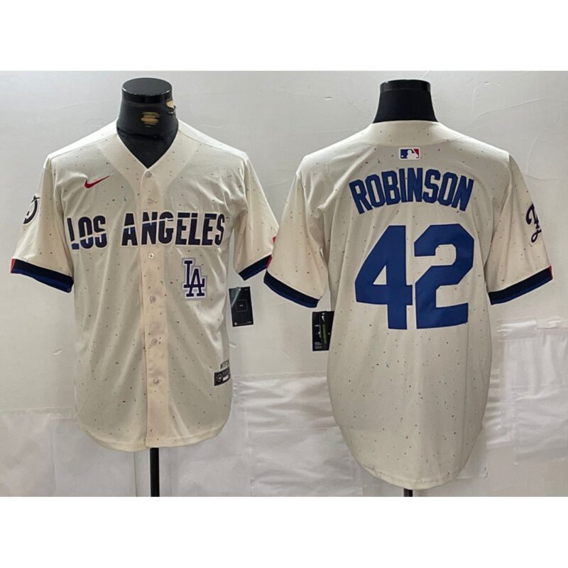 6863e57ba56f1_1 Men's Los Angeles Dodgers #42 Jackie Robinson Cream Stitched Baseball Jersey