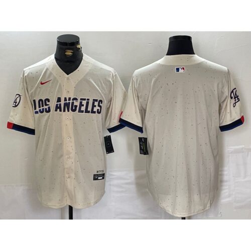 6863e59c76704_1 Men's Los Angeles Dodgers Blank Cream Stitched Baseball Jersey