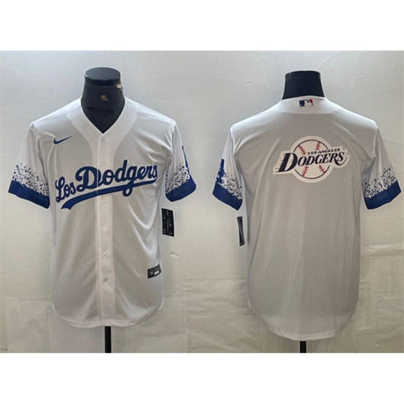 6863e67e2721a_1 Men's Los Angeles Dodgers White Team Big Logo City Connect Cool Base Stitched Baseball Jersey