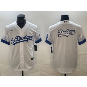 6863e6844babd_1 Men's Los Angeles Dodgers White Team Big Logo City Connect Cool Base Stitched Baseball Jersey
