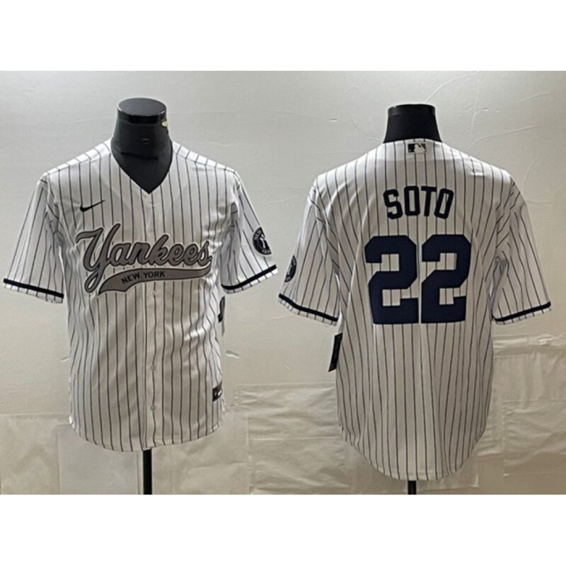 6863e6e62991a_1 Men's New York Yankees #22 Juan Soto White Cool Base Stitched Baseball Jersey