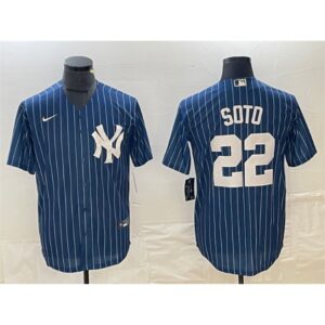 6863e6ed4bbfa_1 Men's New York Yankees #22 Juan Soto Navy Cool Base Stitched Baseball Jersey