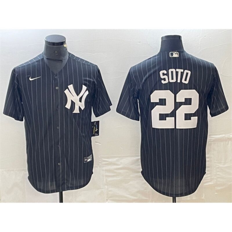 6863e6fc942ca_1 Men's New York Yankees #22 Juan Soto Black Cool Base Stitched Baseball Jersey