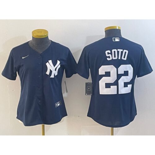 6863e70ead140_1 Youth New York Yankees #22 Juan Soto Navy Stitched Baseball Jersey