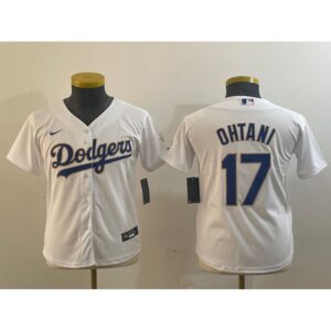 6863e76d23eeb_1 Youth Los Angeles Dodgers #17 Shohei Ohtani White/Gold Stitched Jersey