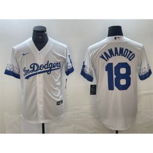 6863e78bbd548_1 Men's Los Angeles Dodgers #18 Yoshinobu Yamamoto White City Connect Cool Base Stitched Jersey