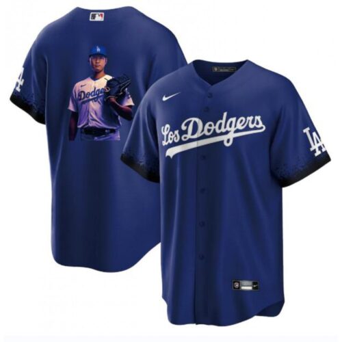 6863e7eb580ee_1 Men's Los Angeles Dodgers #17 Shohei Ohtani Blue Big Logo City Connect Cool Base Stitched Jersey