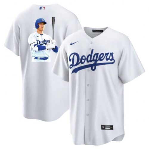 6863e7fdd73cd_1 Men's Los Angeles Dodgers #17 Shohei Ohtani White Big Logo Cool Base Stitched Jersey