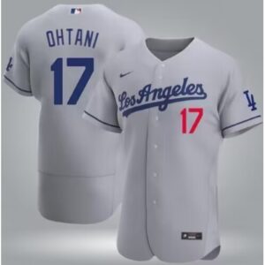 6863e8056e8e6_1 Men's Los Angeles Dodgers #17 Shohei Ohtani Gray Flex Base Stitched Baseball Jersey