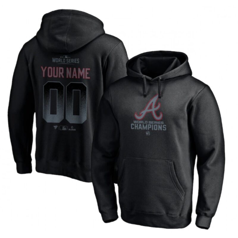 6863eab774232_1 Men's Atlanta Braves Black 2021 World Series Champions Custom Name & Number Pullover Hoodie