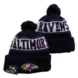 6863fba51a824_1 Baltimore Ravens Knit Hat