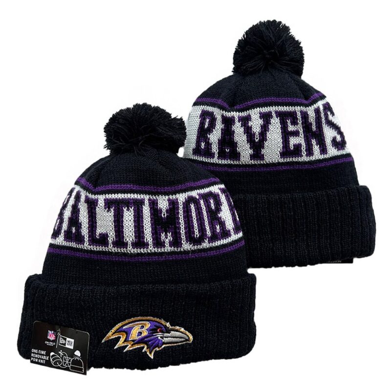 6863fba51a824_1 Baltimore Ravens Knit Hat