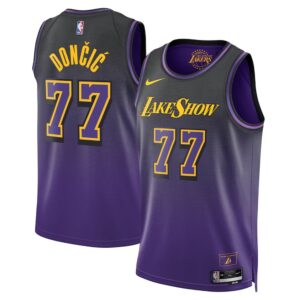 686405c2a1b6c_1 Unisex Los Angeles Lakers #77 Luka Doncic Purple Swingman City Edition Jersey