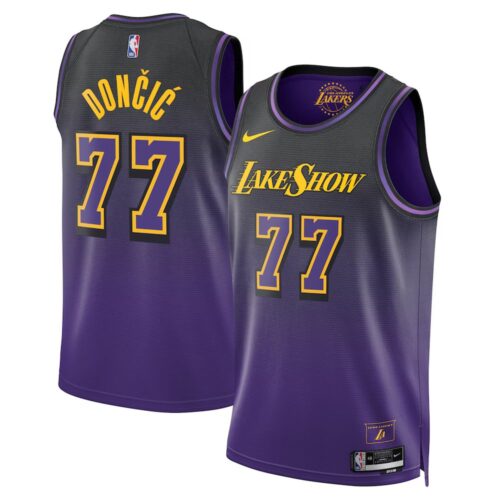 686405c2a1b6c_1 Unisex Los Angeles Lakers #77 Luka Doncic Purple Swingman City Edition Jersey