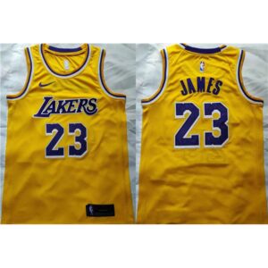 686405dccc6ba_1 Men's Los Angeles Lakers #23 LeBron James Yellow Stitched Basketball Jersey