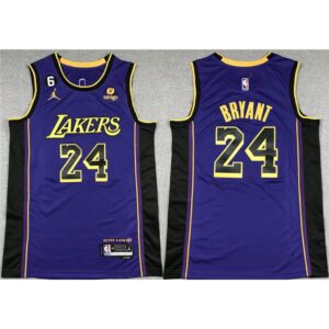 686405e01210e_1 Men's Los Angeles Lakers #24 Kobe Bryant Purple With NO.6 Patch Stitched Basketball Jersey