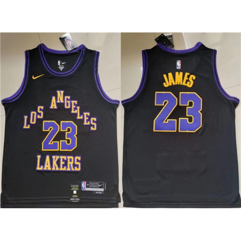6864060f3a726_1 Men's Los Angeles Lakers #23 LeBron James Black Stitched Basketball Jersey