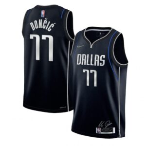 68640612baf75_1 Men's Dallas Mavericks #77 Luka Doncic 2022 Navy 75th Anniversary Select Series Rookie of the Year Swingman Jersey