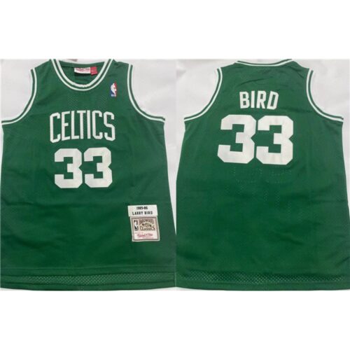 6864062d4e999_1 Men's Boston Celtics #33 Larry Bird 1995-96 Green Throwback Stitched Jersey