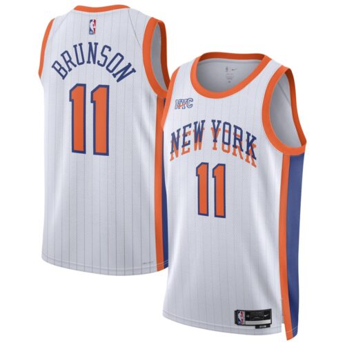 6864063d619e8_1 Unisex New York Knicks Jalen Brunson White 2024/25 Swingman Player Jersey - City Edition