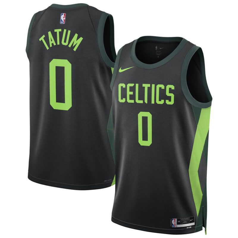 686406403367a_1 Unisex Boston Celtics Jayson Tatum Black 2024/25 Swingman Player Jersey - City Edition