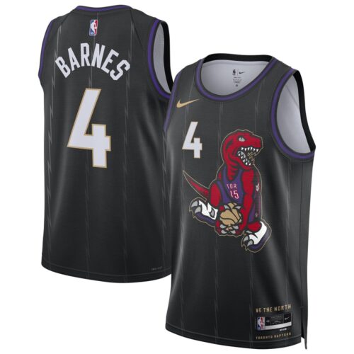 686406673b7a9_1 Unisex Toronto Raptors Scottie Barnes Black 2024/25 Swingman Player Jersey - City Edition