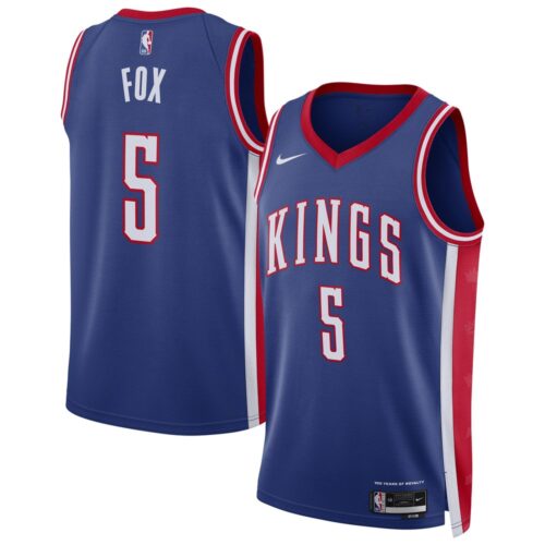 68640671e14fb_1 Unisex Sacramento Kings De'Aaron Fox Blue 2024/25 Swingman Player Jersey - City Edition
