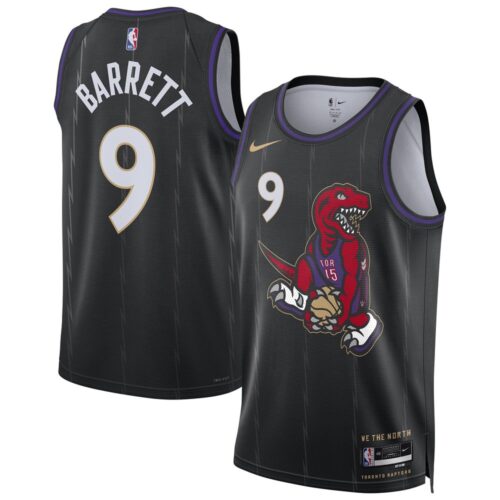 6864068277ded_1 Unisex Toronto Raptors RJ Barrett Black 2024/25 Swingman Player Jersey - City Edition