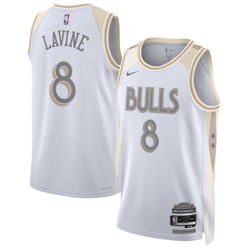 6864069ad4e7e_1 Unisex Chicago Bulls Zach LaVine White 2024/25 Swingman Player Jersey - City Edition