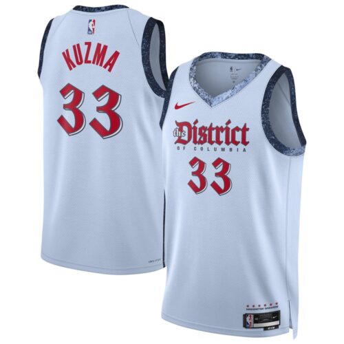 686406b2d84f3_1 Unisex Washington Wizards Kyle Kuzma Powder Blue 2024/25 Swingman Player Jersey - City Edition