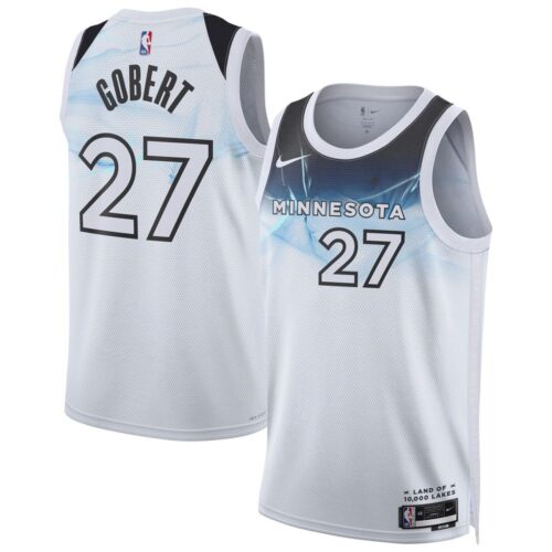 686406b593ac6_1 Unisex Minnesota Timberwolves Rudy Gobert White 2024/25 Swingman Player Jersey - City Edition