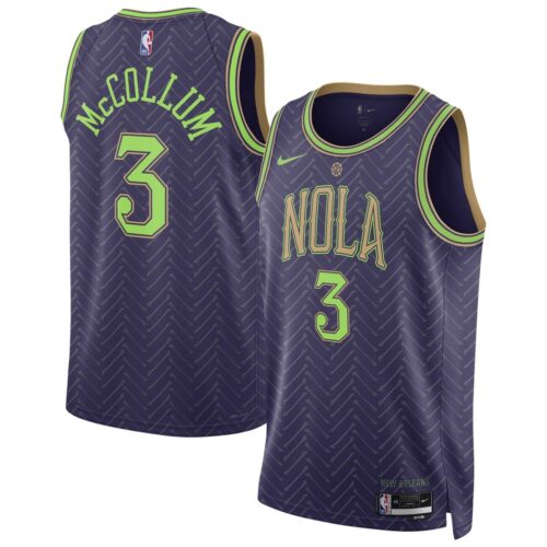686406cab91db_1 Unisex New Orleans Pelicans CJ McCollum Purple 2024/25 Swingman Player Jersey - City Edition