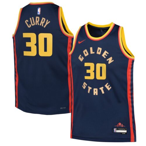 686406d50267d_1 Youth Golden State Warriors #30 Stephen Curry Navy 2024/25 Swingman Player City Edition Jersey